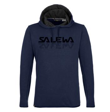 Hanorac cu glugă pentru bărbați Salewa Logo de cânepă pură 28338-3960 blazer bleumarin
