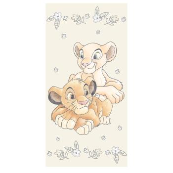 Prosop  pentru copii galben deschis din bumbac 70x140 cm Lion King – Jerry Fabrics