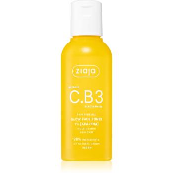 Ziaja Vitamin C.B3 Niacinamide loțiune tonică exfoliantă cu acizi 1% [aha+pha] 120 ml