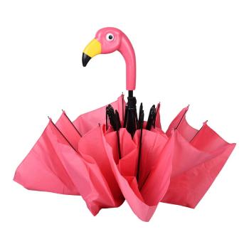 Umbrelă pliabilă Esschert Design Flamingo, ⌀ 96,5 cm