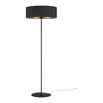 Lampadar cu detaliu auriu Bulb Attack Tres XL, ⌀ 45 cm, negru