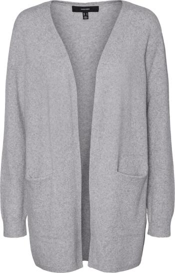 Vero Moda Cardigan pentru femeiVMDOFFYLS SHORT OPEN CARDIGAN GA NOOS 10240548 Light Grey Melange XS