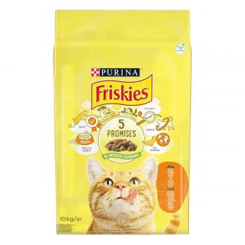 PURINA Friskies Adult, Pui cu Legume, hrană uscată pisici, 10kg