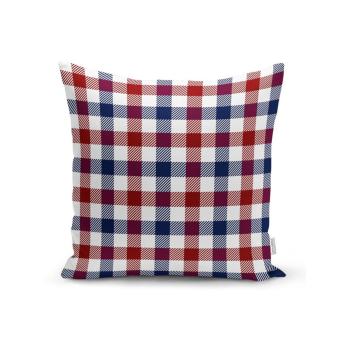 Față de pernă decorativă Minimalist Cushion Covers Flannel, 35 x 55 cm, roșu - albastru