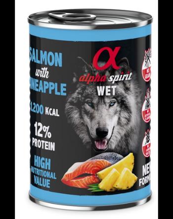 ALPHA SPIRIT Salmon with pineapple hrana caini cu somon si ananas 400 g