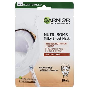 Garnier Mască de față textilă cu lapte de cocos pentru piele uscată Naturals cutanate (Milky Tissue Mask) 28 g