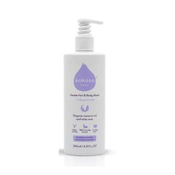 Kokoso Baby Gel de curățare delicat pentru copii pentru corp și păr fără parfum(Gentle Baby Wash) 200 ml