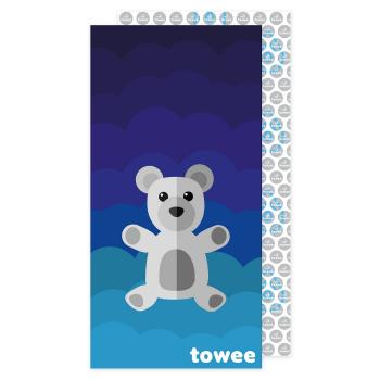 Prosop cu uscare rapidă Towee Teddy Bearalbastru, 70 x 140 cm