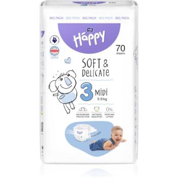 BELLA Baby Happy Soft&Delicate Size 3 MIdi scutece de unică folosință 5-9 kg 70 buc