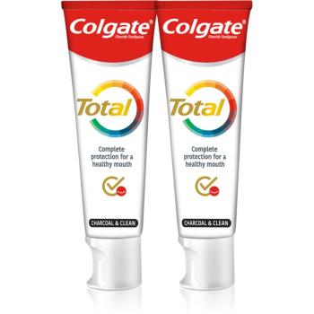 Colgate Total Charcoal Pasta de dinti albire cu cărbune activ 2x75 ml