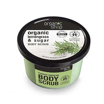Organic Shop Peeling de zahăr tonifiant Organic Lemongrass &amp; Sugar (Body Scrub) 250 ml