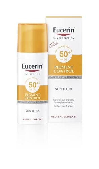 Eucerin Cremă de protecție cu emulsie pentru pielii SPF 50+ (Pigment Control Sun Fluid) 50 ml