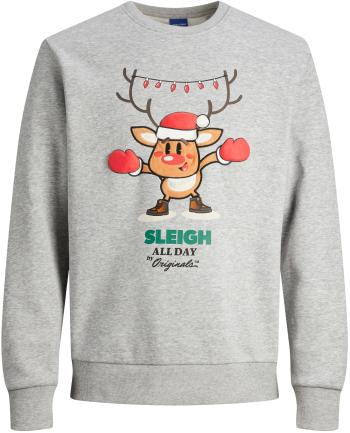 Jack&Jones Hanorac pentru bărbați JORXMAS Standard Fit 12247523 Light Grey Melange S