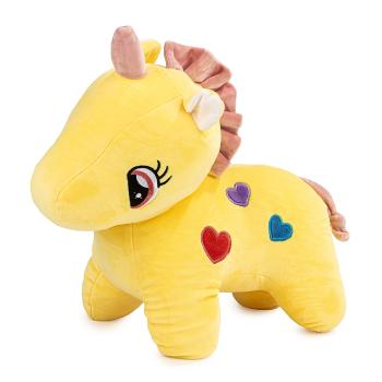 Jucărie din pluș Unicorn galben, 40 cm