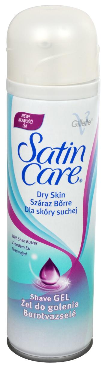 Gillette Gel de ras, cu unt de shea pentru pielea uscată Satin Care (Shave Gel) 200 ml