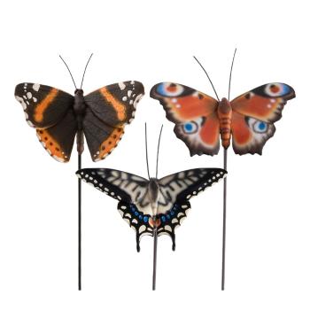 Set țăruși de grădină 3 buc. din polirășină Butterfly – Esschert Design