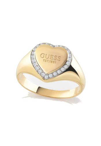 Guess Inel romantic placat cu aur Fine Heart JUBR01430JWYG 54 mm