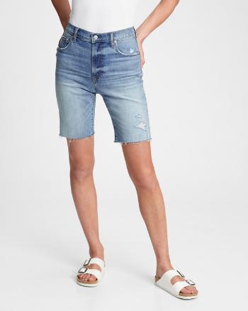 GAP 9" High Rise Destructed Pantaloni scurți Albastru