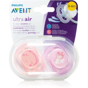 Philips Avent Soother Ultra Air 0-6 m suzetă Girl 2 buc