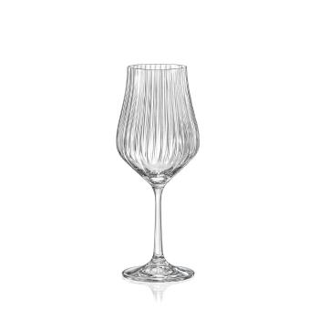 Set 6 pahare pentru vin Crystalex Tulipa Optic, 350 ml