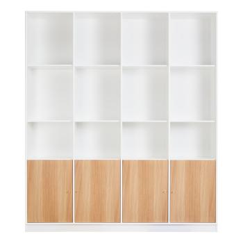 Bibliotecă albă cu aspect de stejar  176x199 cm Mistral - Hammel Furniture