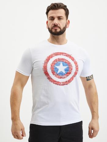 ZOOT.Fan Captain America Shield Marvel Tricou Alb