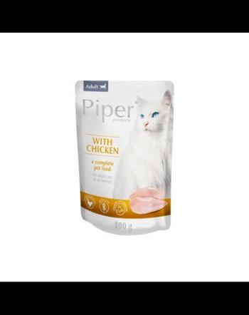 DOLINA NOTECI Piper Animals hrana umeda pentru pisici adulte, cu carne de Pui, 100 g