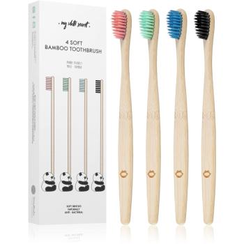 My White Secret Bamboo Toothbrush Periuta de dinti de bambus soft 4 buc