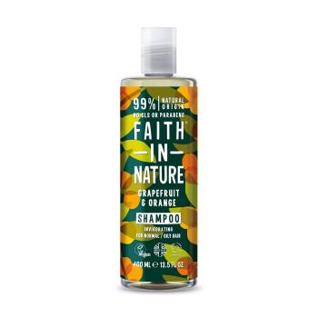 Faith in Nature Șampon natural revigorant pentru păr normal până la gras Grapefruit & pomeranč (Invigorating Shampoo) 400 ml