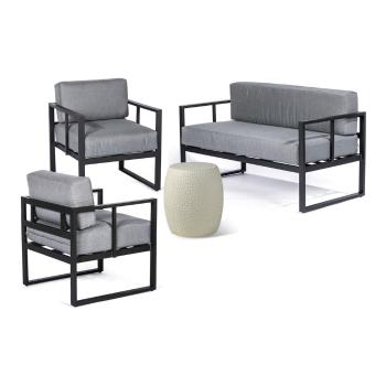 Set mobilier de grădină gri din aluminiu pentru 4 persoane – Bonami Essentials