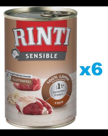 RINTI Sensible miel si orez 6x400 g conserve caini