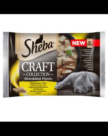 SHEBA Craft Collection cu carne de pasăre în sos 4x85g