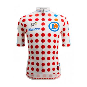 
                 SANTINI Tricou de ciclism cu mânecă scurtă - TOUR DE FRANCE 2022 - alb/roșu  
            