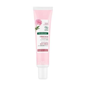 Klorane Cremă calmantă BIO Bujor pentru piele sensibilă și uscată (Soothing Rich Cream) 40 ml