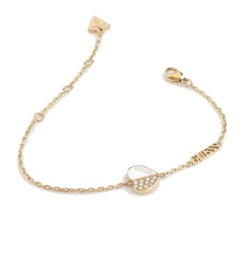 Guess Brățară fermecătoare placată cu aur Lovely Guess JUBB03042JWYGWH S: 14,5 - 18,5 cm