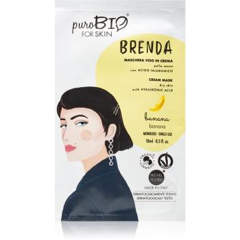 puroBIO Cosmetics Brenda Banana masca cremoasa hidratanta cu acid hialuronic 10 ml