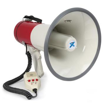 Vexus MEG050 megafon 50W cu sirena, înregistrări Microfon cu baterie si curea.