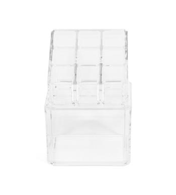 Compactor Organizator pentru rujuri Compactor 9 compartimente, cutie pentru tampoane - plastic transparent