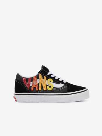 Vans Flame Logo Repeat Old Skool Teniși pentru copii Negru