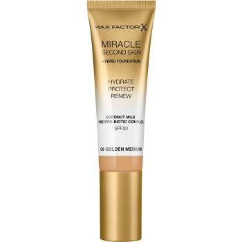 Max Factor Miracle Second Skin fond de ten crema hidratant SPF 20 culoare 06 Golden Medium 30 ml