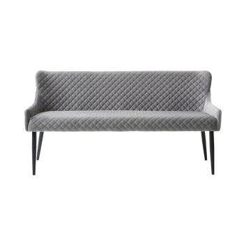 Canapea gri deschis cu tapițerie din catifea 160 cm Ottowa – Unique Furniture