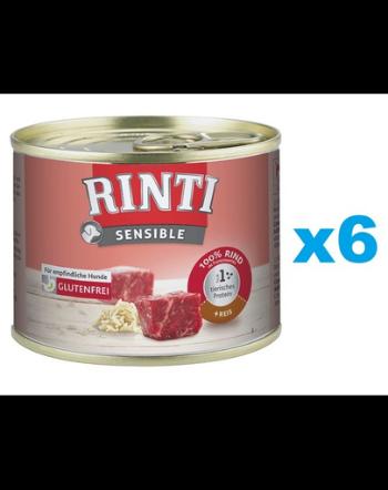 RINTI Sensible vita si orez 6x185 g caini cu alergii alimentare