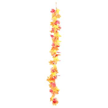 Ghirlandă artificială de toamnă Maple portocaliu,170 cm