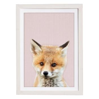 Tablou cu ramă pentru perete Querido Bestiario Baby Fox, 30 x 40 cm