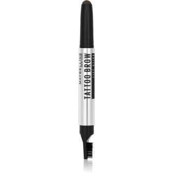 Maybelline Tattoo Brow Lift Stick creion pentru sprancene cu pensula culoare 04 Deep Brown 1 g