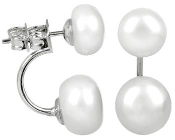 JwL Luxury Pearls Cercei originali cu perle albe reale 2 in 1 JL0287