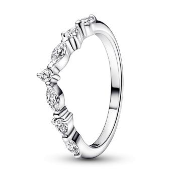 Pandora Inel fermecător argintiu cu pietre de zircon 192390C01 52 mm