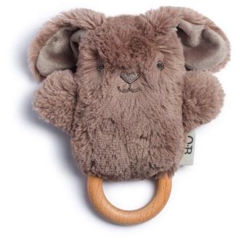 O.B Designs Bunny Soft Rattle Toy jucărie de pluș cu zornăitoare Earth Taupe 3m+ 1 buc