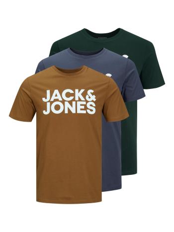 Jack&Jones 3 PACK - tricou pentru bărbați JJECORP Slim Fit 12191762 Pine Grove PineGrove+OmbreBlue+Rubber XL