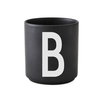 Cană din porțelan Design Letters Alphabet B, 250 ml, negru